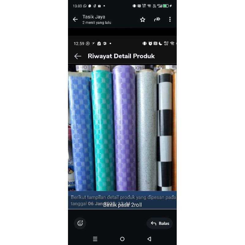 Karpet Meteran / Taplak Meja Plastik Meteran Motif - TJ2