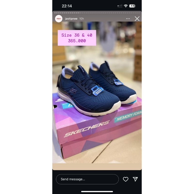 Sepatu Skechers Bountiful Creative Navy