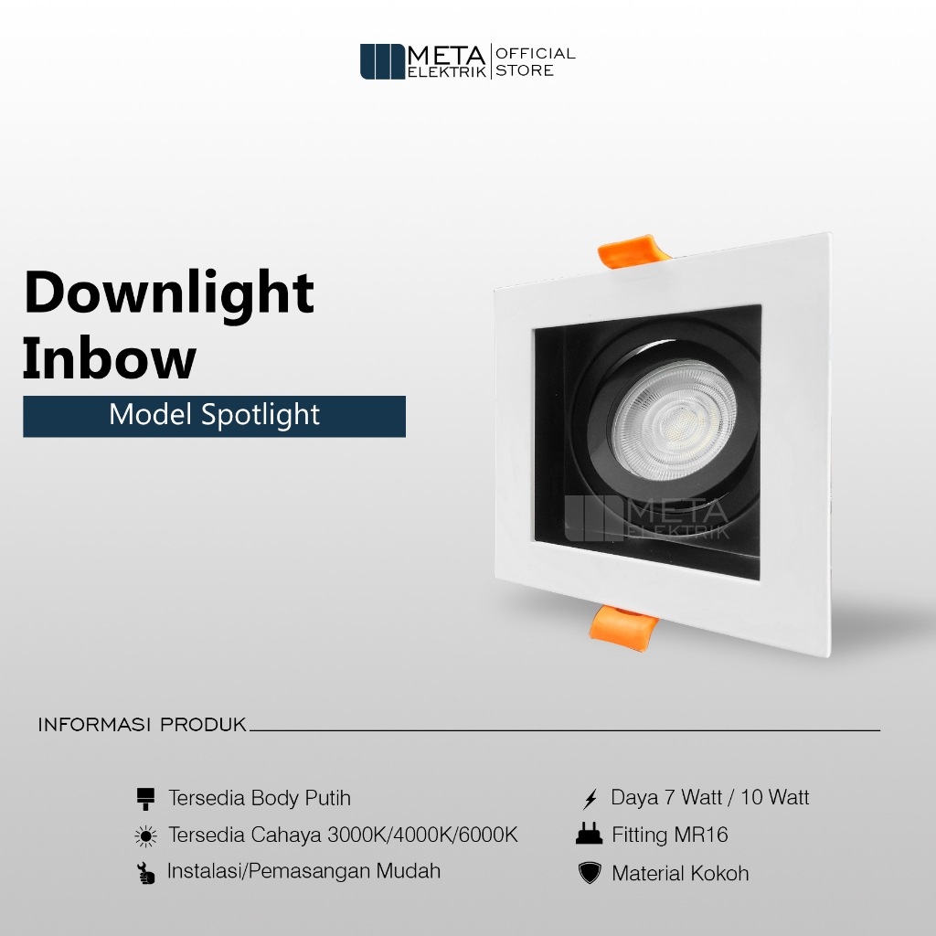 Kap lampu spotlight MR16 kap plafon downlight led