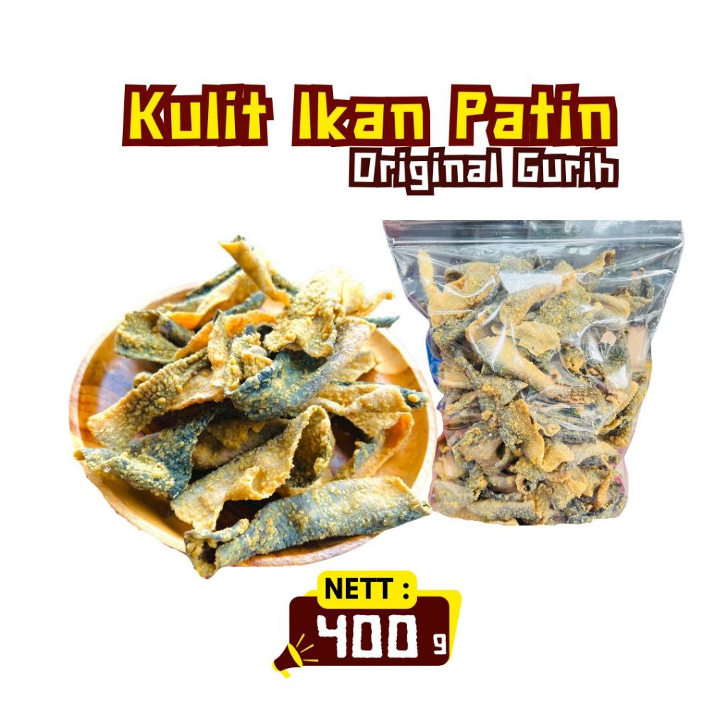 

KERUPUK KULIT IKAN PATIN PREMIUM MACAM RASA 400GR | SNACK KERING