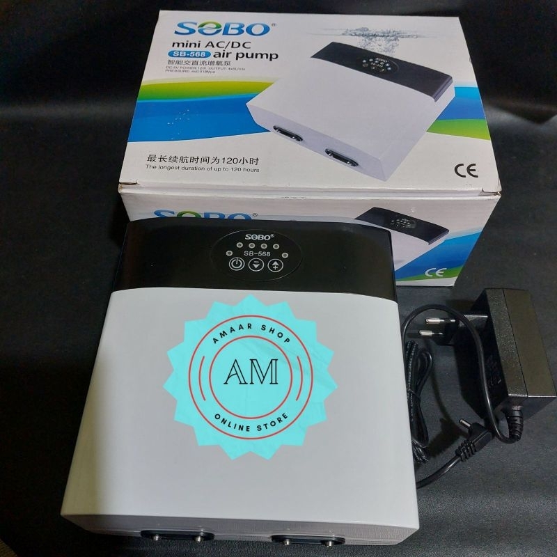 MESIN AERATOR 4 LUBANG ACDC SOBO SB-568 / SOBO POMPA UDARA AC DC AERATOR AQUARIUM SB 568 / MINI AC D