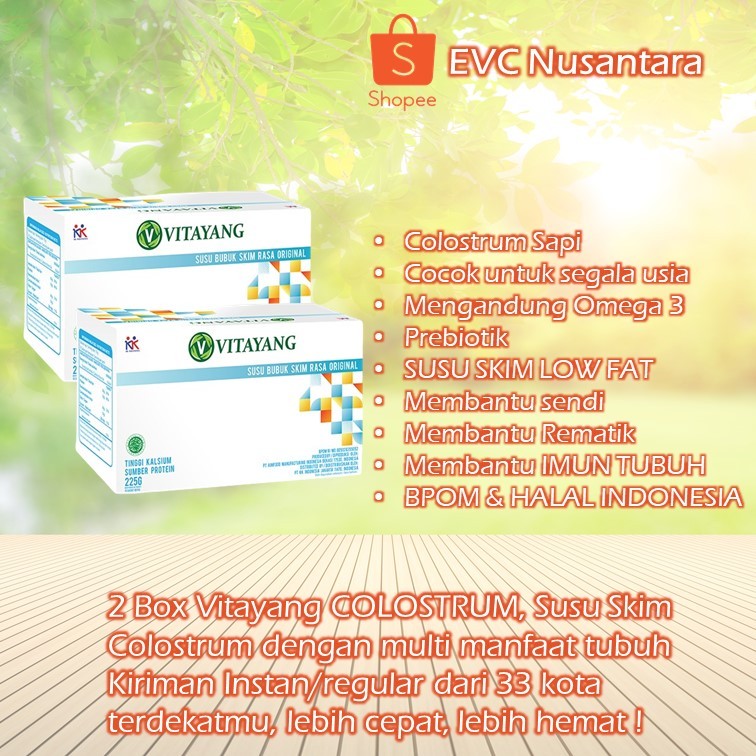 

Vitayang Susu Skim Bubuk (Colostrum) 2 boX paket hemat