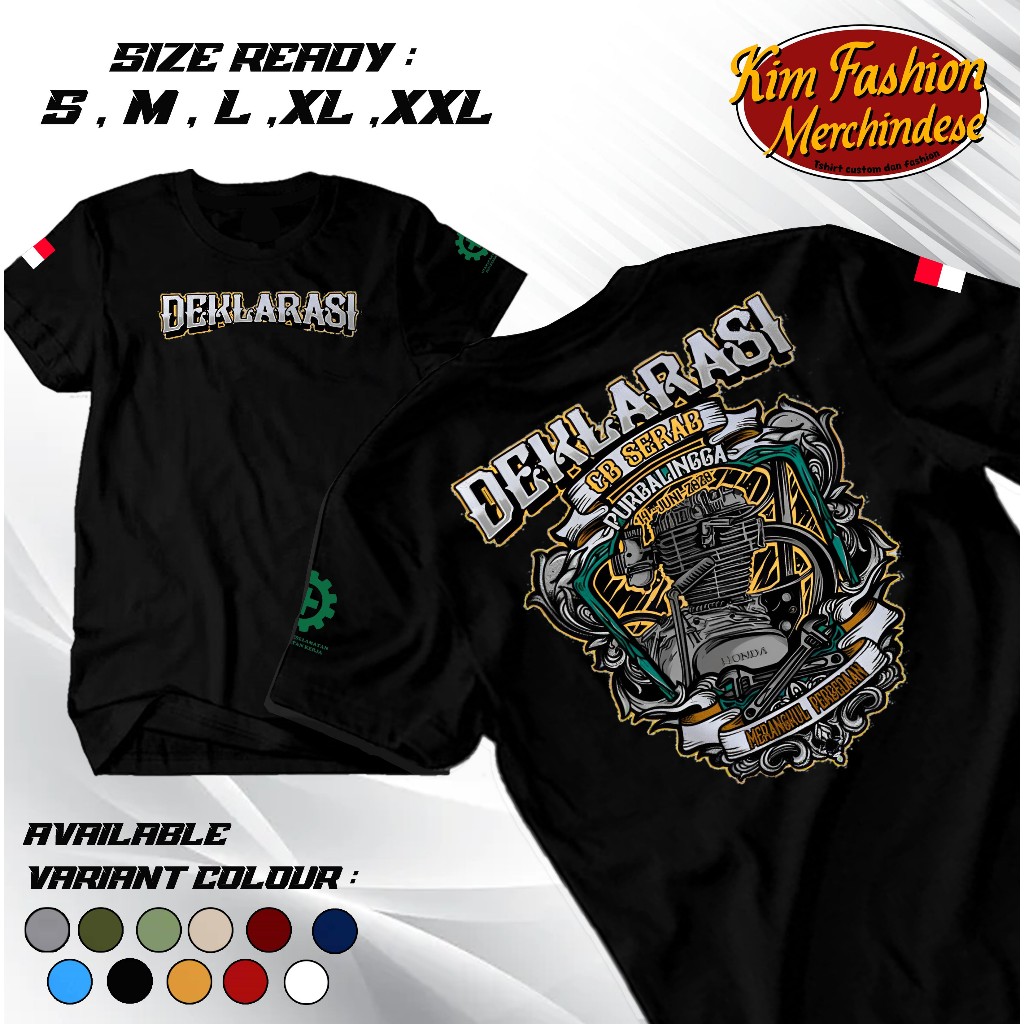 KIMFASHION988-KAOS DEKLARASI CB SERAB PURBALINGGA - BAJU DISTRO - COCOK UNTUK PRIA DAN WANITA-VIRAL