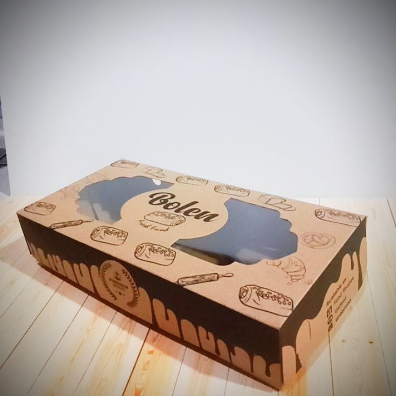 DGT dus kemasan bolen pisang bolen keju kotak bolen 24x12x5 isi 25pcs