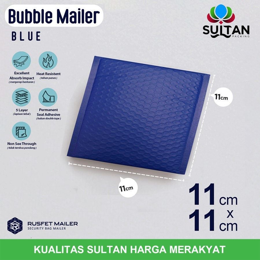 

Amplop Bubble Packaging Online Bubble Mailer Polybubble Blue Electric 11x11cm Satuan