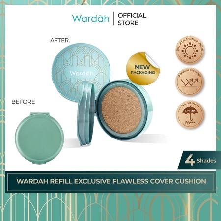 WARDAH Refill Exclusive Flawless Cover Cushion Makeup Alas Bedak Foundation