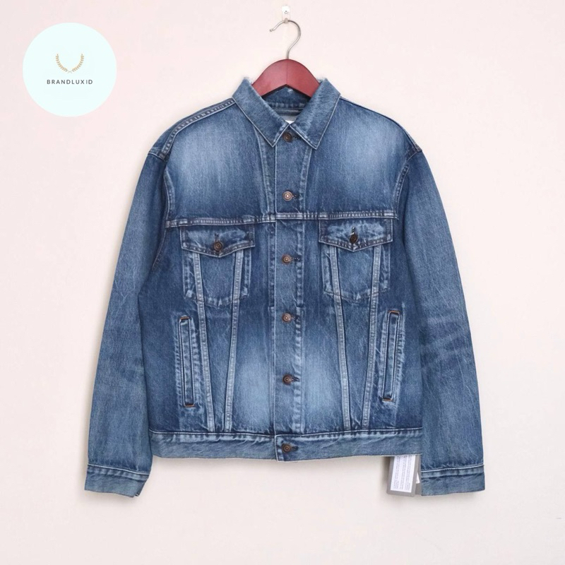 Balenciaga Denim Jacket Organic Japanese Denim in Medium Vintage Blue