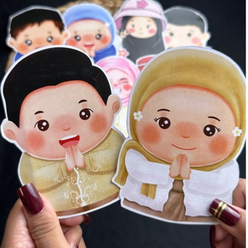 

( BANDUNG )AMPLOP LEBARAN 3D GEMOY 9PCS