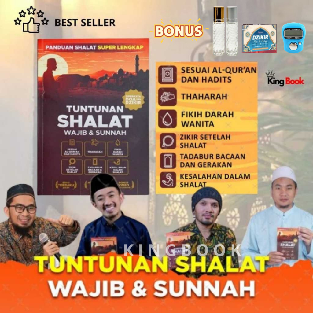 ORIGINAL Buku Panduan Tuntunan Sholat Wajib dan Sunnah Arab & Latin Adi Hidayat Lengkap Free Parfum