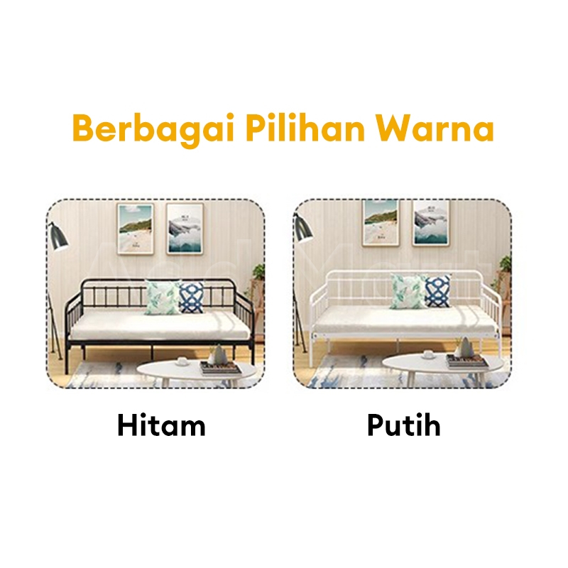 Sofa Bed Daybed Dipan Besi Tatakan Divan Besi Bisu Ekonomi Dipan Yang Tebal Tempat Tidur Besi
