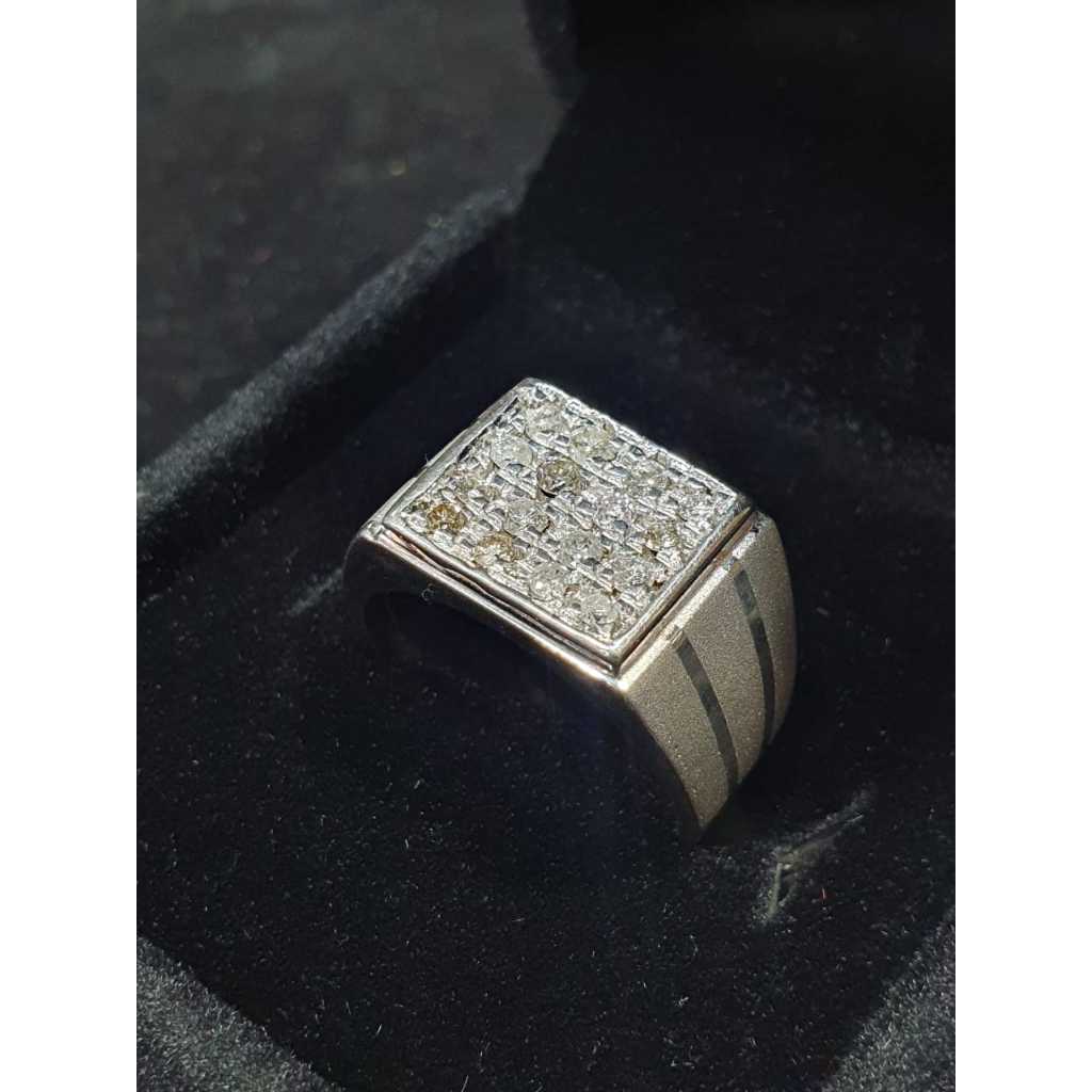 Cincin Perak Berlian Banjar Asli Silver Ring Cincin Pria