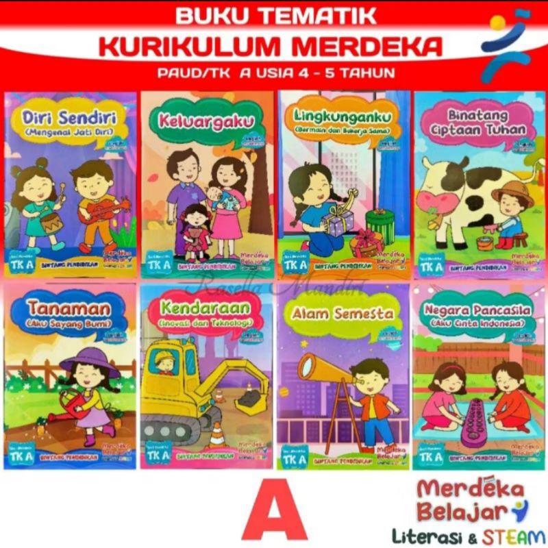 Buku Paket Kurikulum Merdeka TK PAUD,Dan RA
