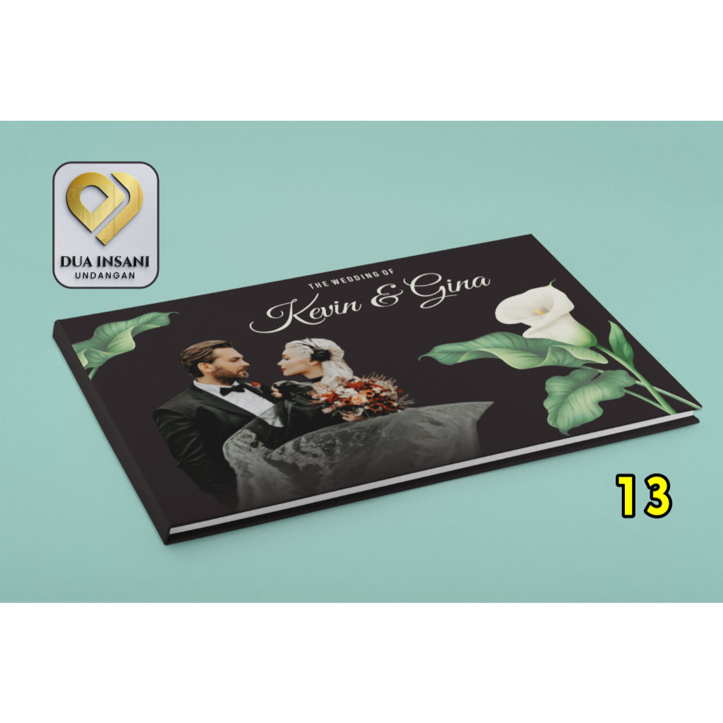 cetak buku tamu pernikahan murah unik custom nama & foto