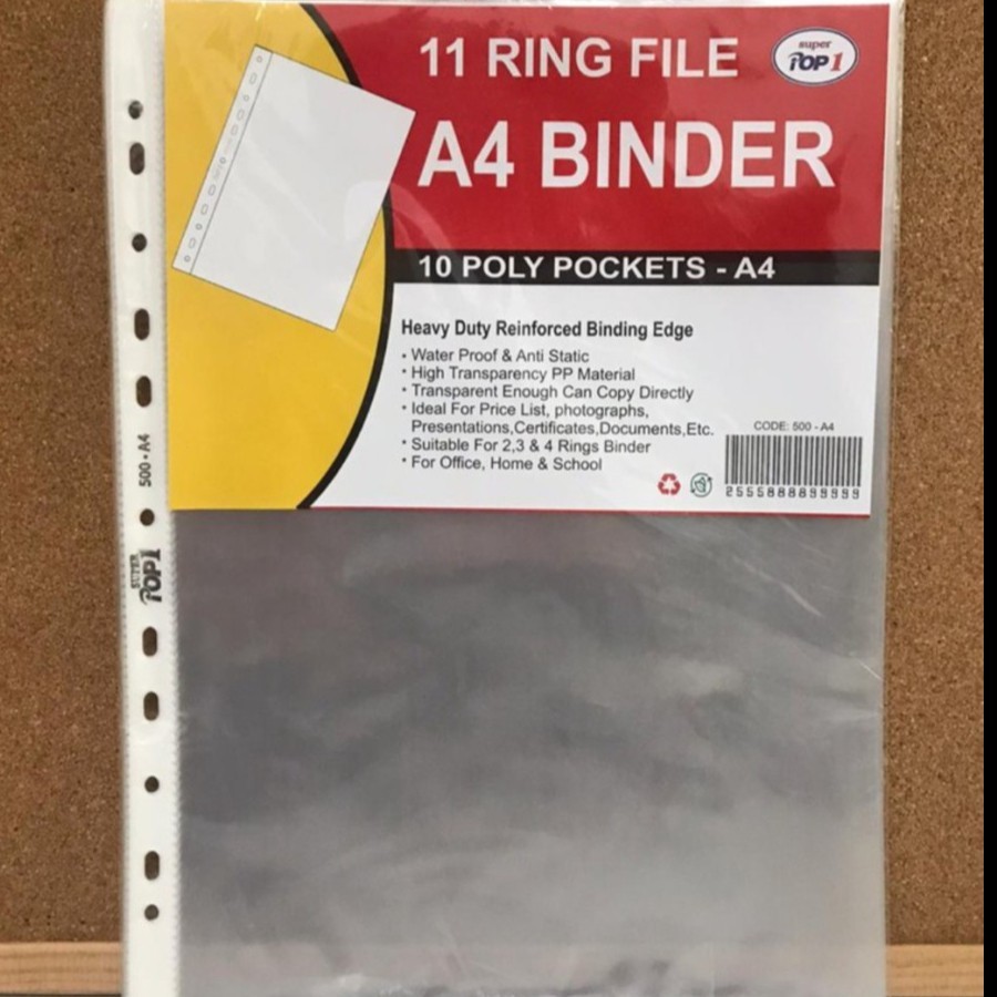 

PP Pocket Sheet Protector F4 Folio / A4 POP ONE