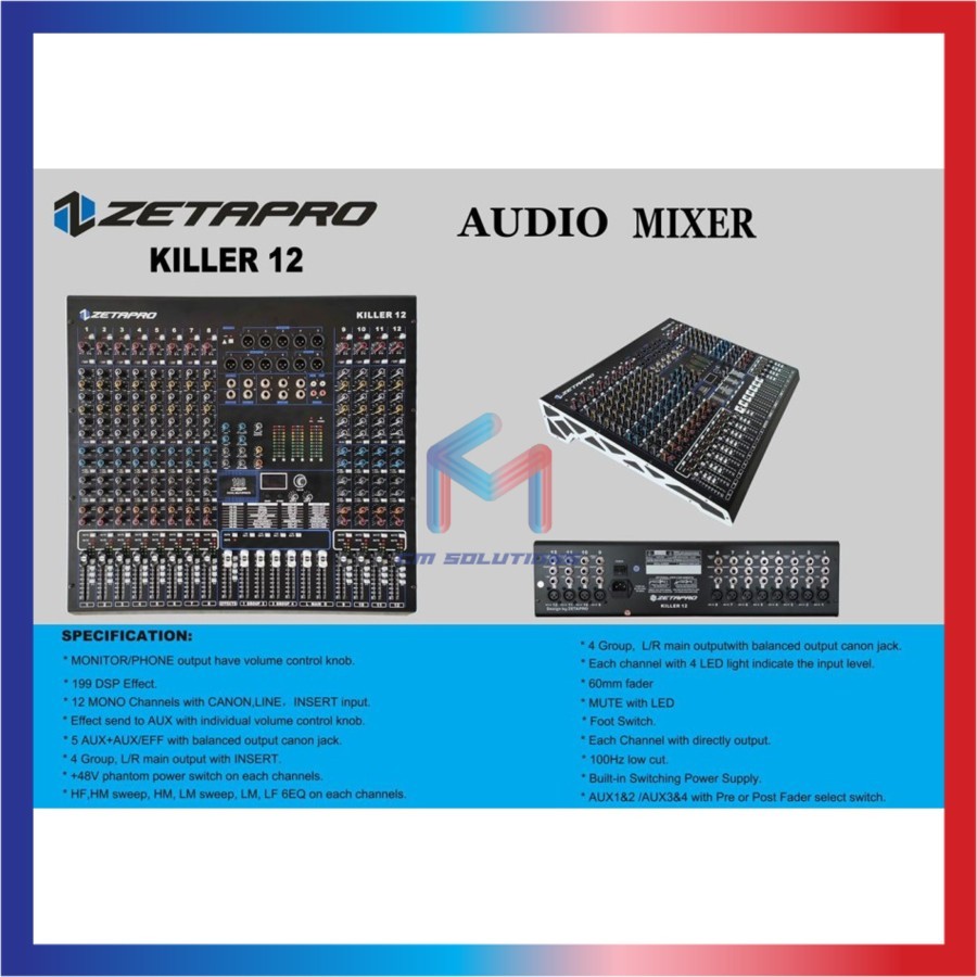 MIXER ZETAPRO KILLER 12 KILLER12 ZETAPRO KILLER 12 GARANSI RESMI