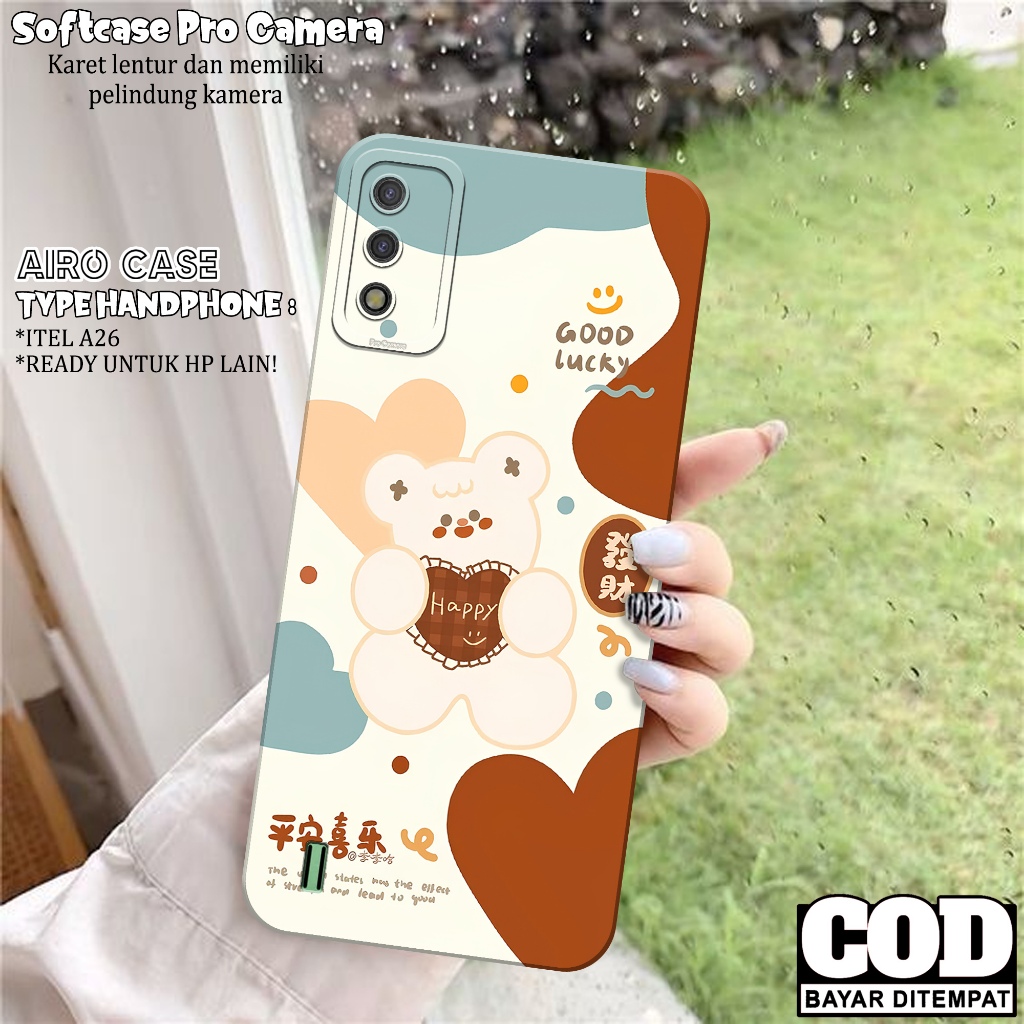 Case ITEL A26 - Softcase ITEL A26 - Fashion Case KARTUN  - Casing ITEL A26 - Softcase Pro Camera - T