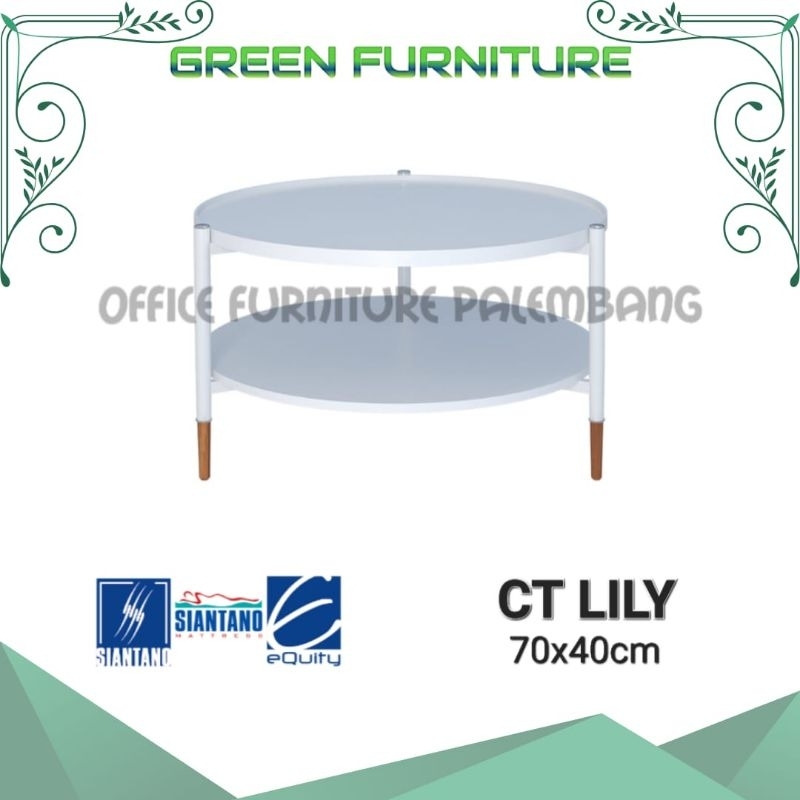 meja tamu siantano CT LILY meja sofa meja bulat minimalis
