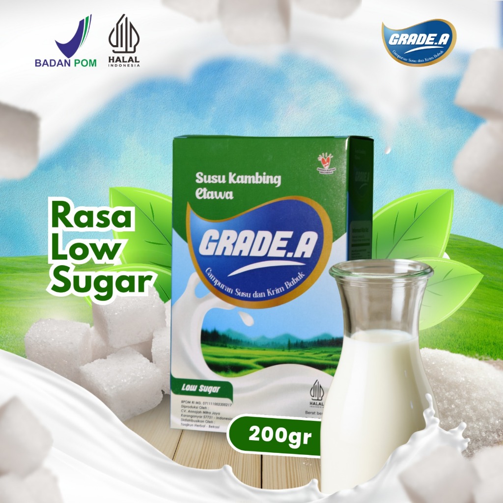 

SUSU KAMBING ETAWA GRADE A LOW SUGAR 200gr