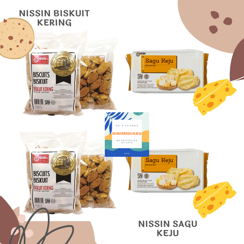 

Nissin Biskuit Kering Nissin 300 gram Kue Kering Nissin Sagu Keju 110 gr