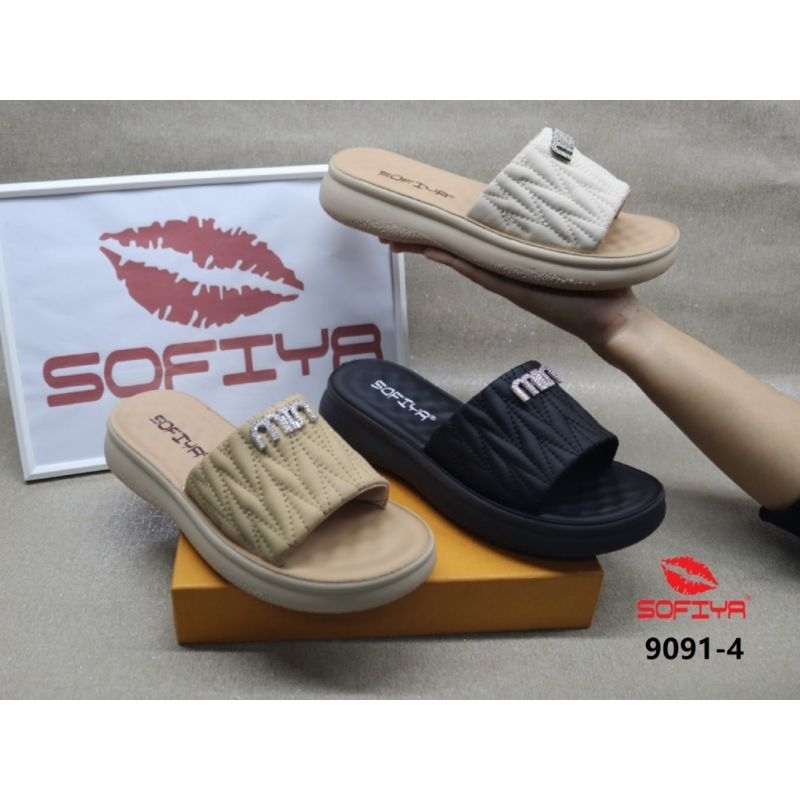 SANDAL TEPLEK WANITA IMPOR ORIGINAL SOFIYA 9091-4 SANDAL 3 CM