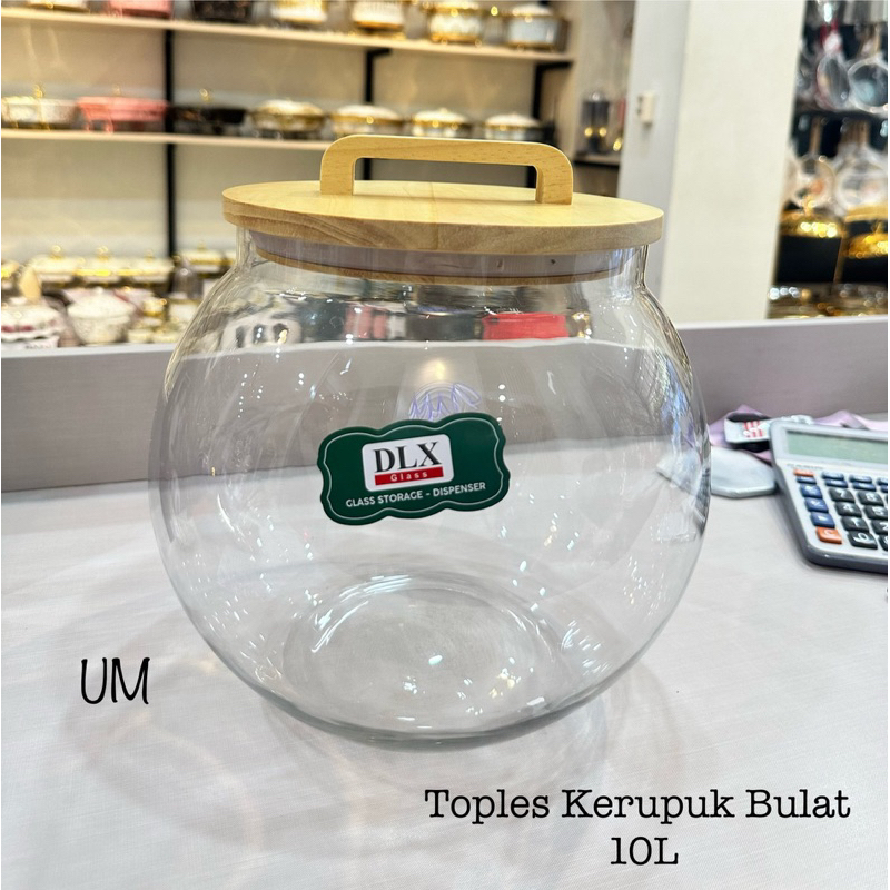 Toples Kerupuk Kaca 1000L