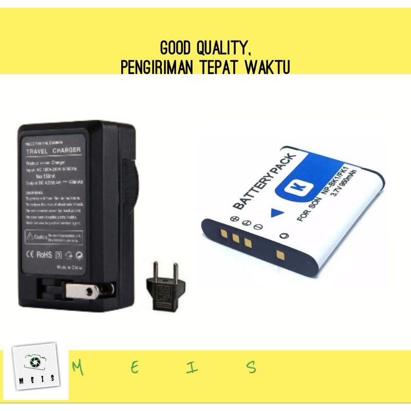 Charger & Baterai Kamera Sony DSC W180 W190 W370 S750 S780 - Casan Batre