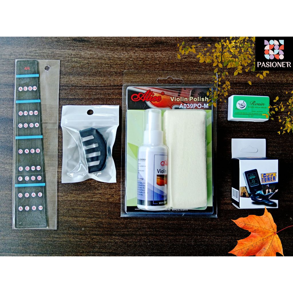 Aksesoris Biola Rosin, Fingerboard, Mute, Digital Tuner Lengkap Terbaik