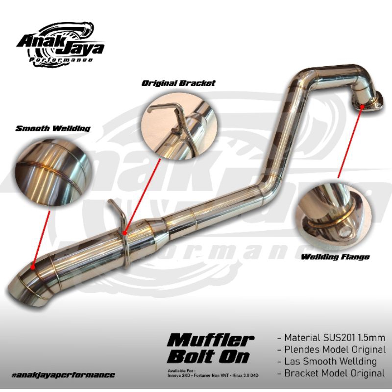Muffler Bolt On Innova 2kd Innova2gd Fortuner1gd Fortuner2gd Fortuner Non Vnt Fortuner Vnt