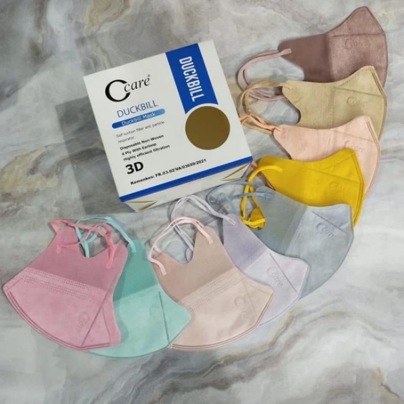 MASKER DUCKBILL C-CARE ISI 50PCS / MASKER DUCKBILL MIX WARNA