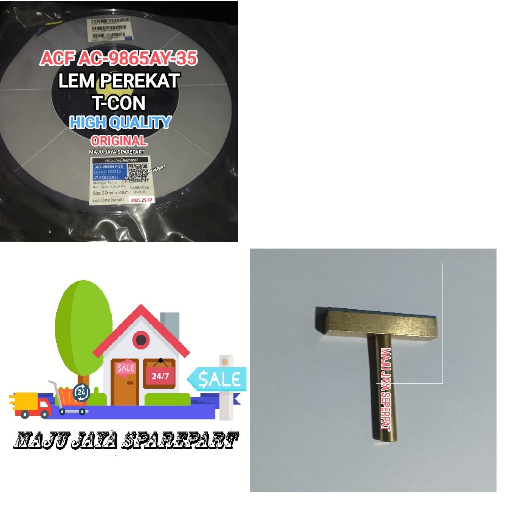lem cof lcd tv / lem perekat tcon acf ac - lem ic cof lcd tv - lem tikon t con timing control [Paket