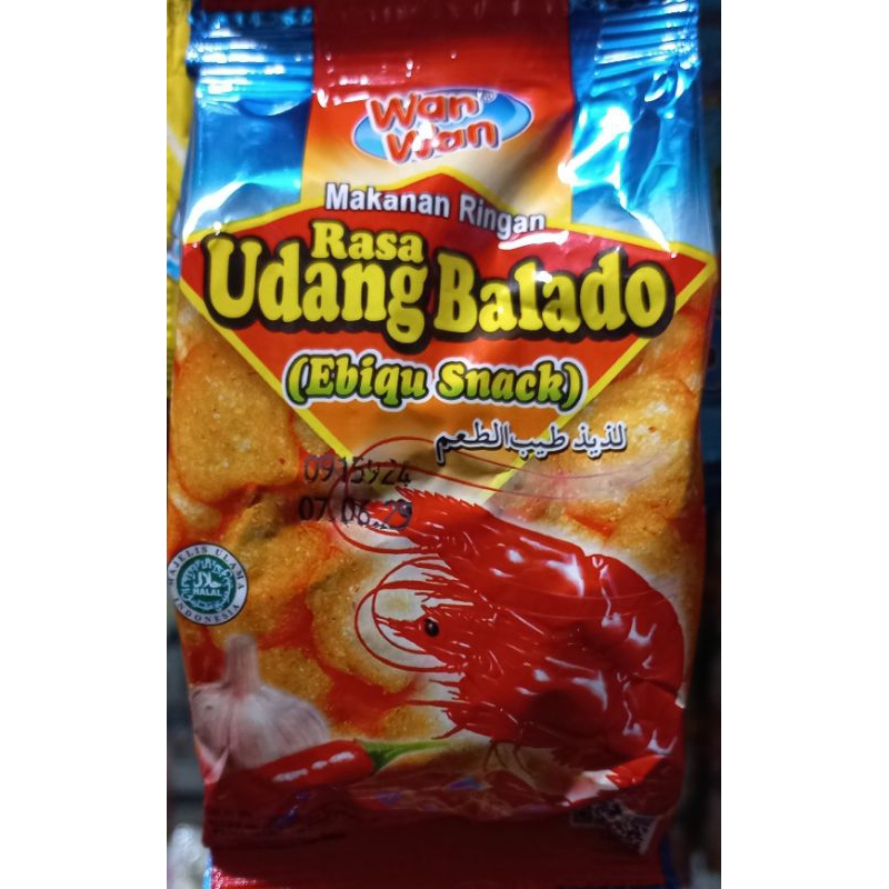 

Ebiku Snack Rasa Udang Balado 1 Renceng Isi 10 Bungkus @18g