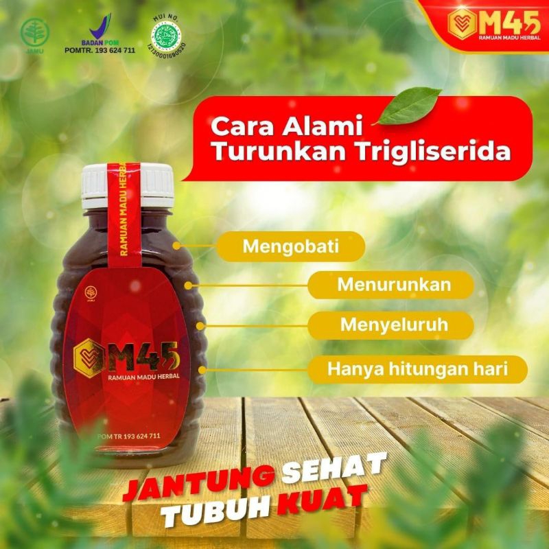 Fit Setiap Hari Bersama Madu M45 Ramuan Herbal Stabilkan Tensi Jantung Kroner Stroke Kolestrol Asli