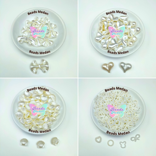 (20 Gr) Mote Efek Krim/ Mote Meronce Cream / Manik Meronce / Manik Krim Mutiara / Manik Gelang