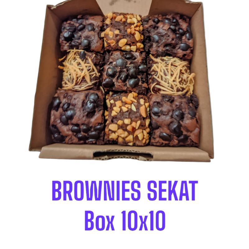 

Brownies Mini Sekat box 10x10, 1box