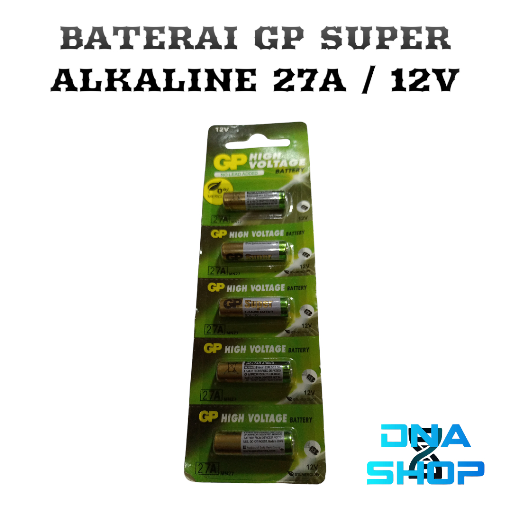 Baterai Batre Remote Mobil, Bell, GP Super Alkaline 27A 12V  - MN27