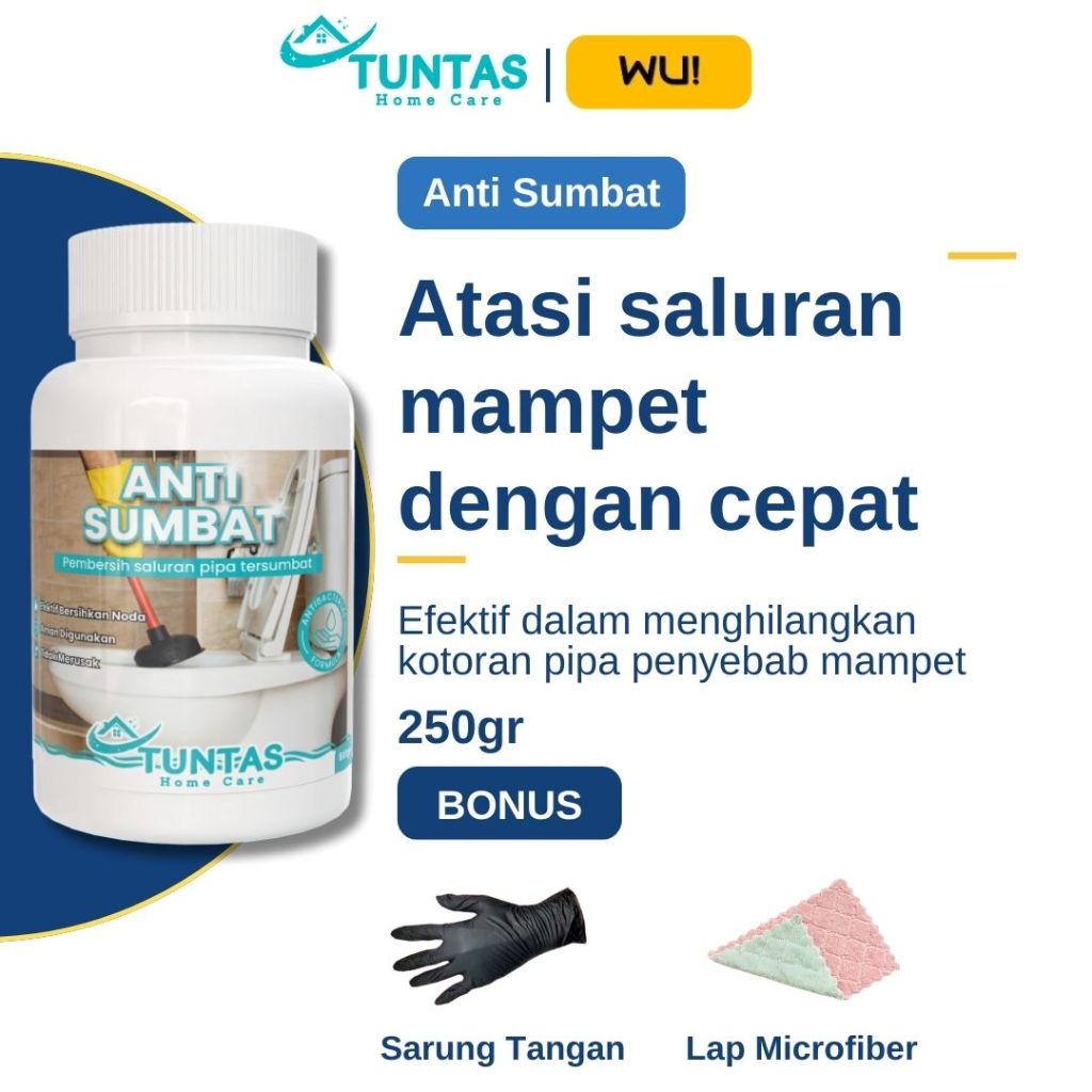 Pembersih Saluran Pipa Tersumbat Anti Sumbat Air Ampuh 250gr
