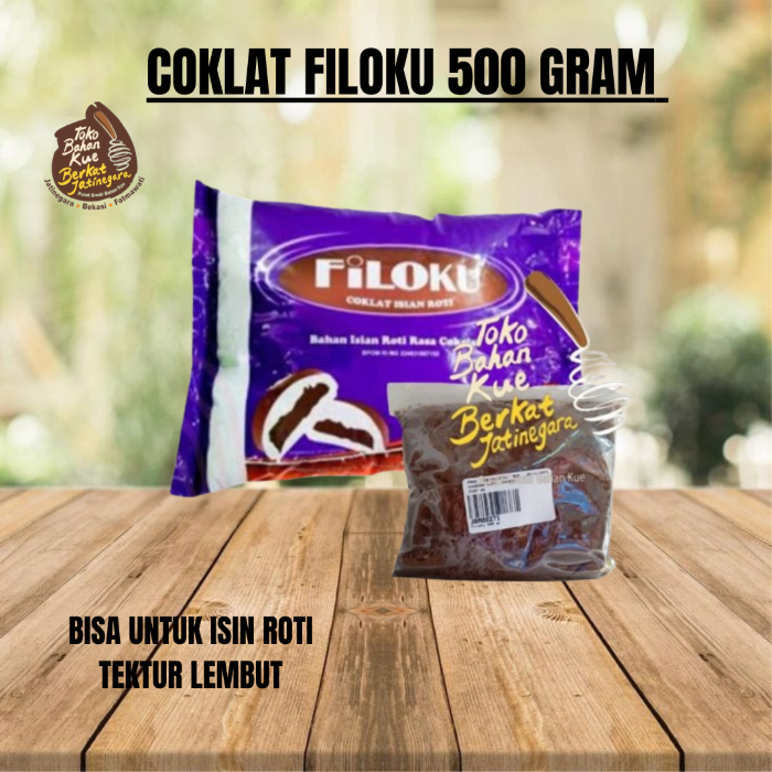 

SELAI COKLAT FILOKU REPACK 500 GR / ISIAN DONAT / COKLAT FILOKU