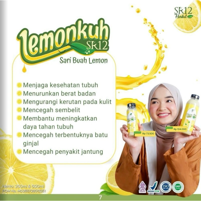 

MINUMAN HERBAL LEMONKU SR 12 DAYA TAHAN TUBUH