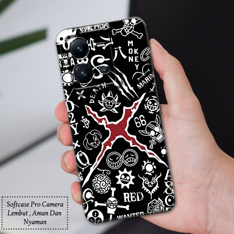 Softcase Cassing Hp Vivo V25 5G / V25E Pro Camera Series One Piece Zoro Luffy Cassing Handphone Lemb