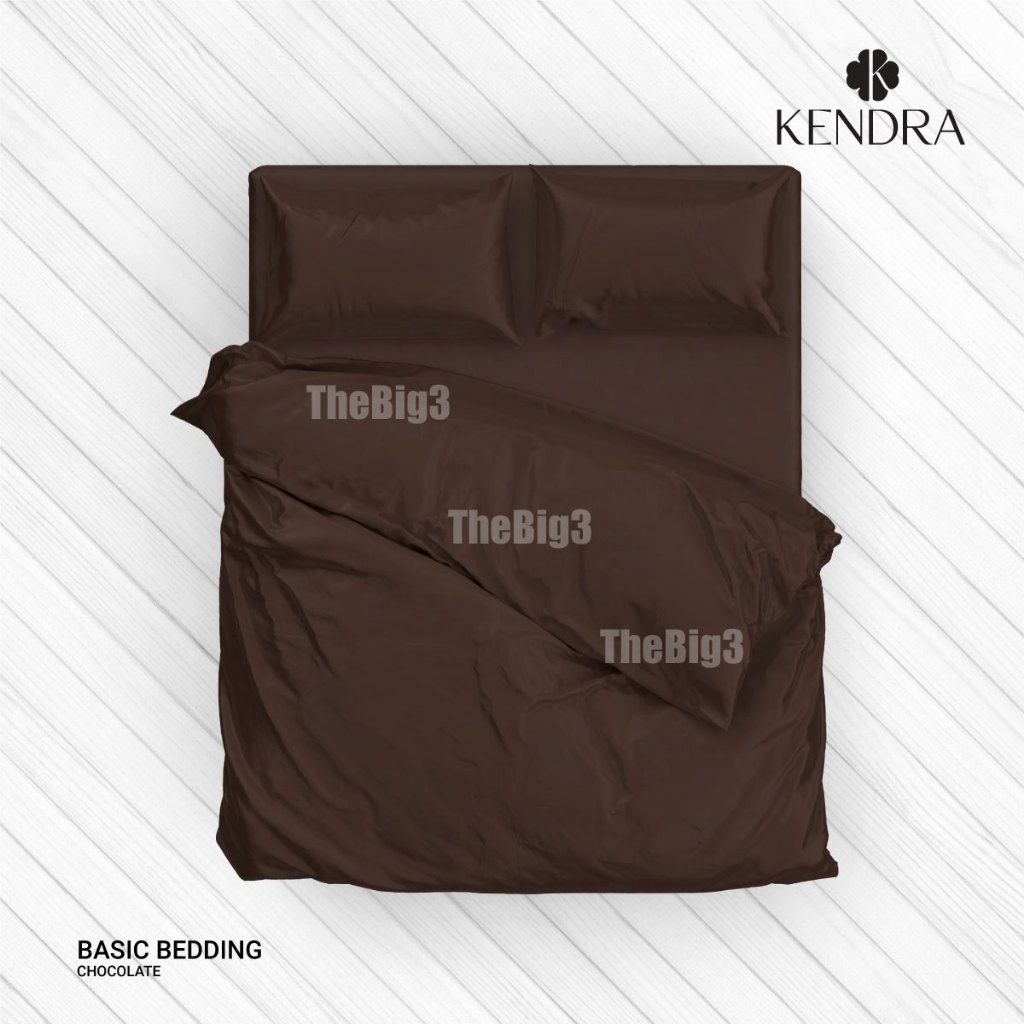 THEBIG3 Kendra Basic Set Bedcover 120x200 Tinggi 25 cm Polos Tanpa Emboss Microtex Cepat Kering Awet