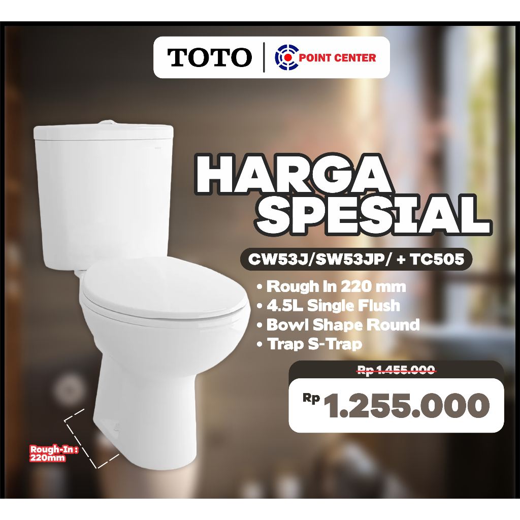 TERMURAH TOTO PROMO KLOSET DUDUK CW53 /SW53JP+TCD-01R