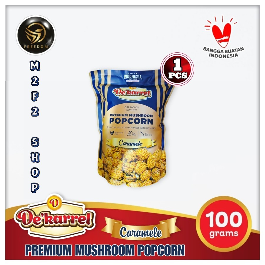 

Dekarrel Premium Popcorn Mushroom Caramele | Karamel Pouch - 100 gr (Kemasan Satuan)