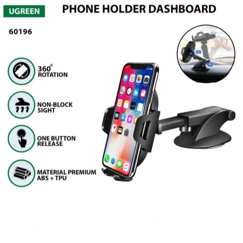 UGREEN 60196 CAR MOUNT PHONE HOLDER DUDUKAN STAND HP CAR HOLDER HOLDER MOBIL