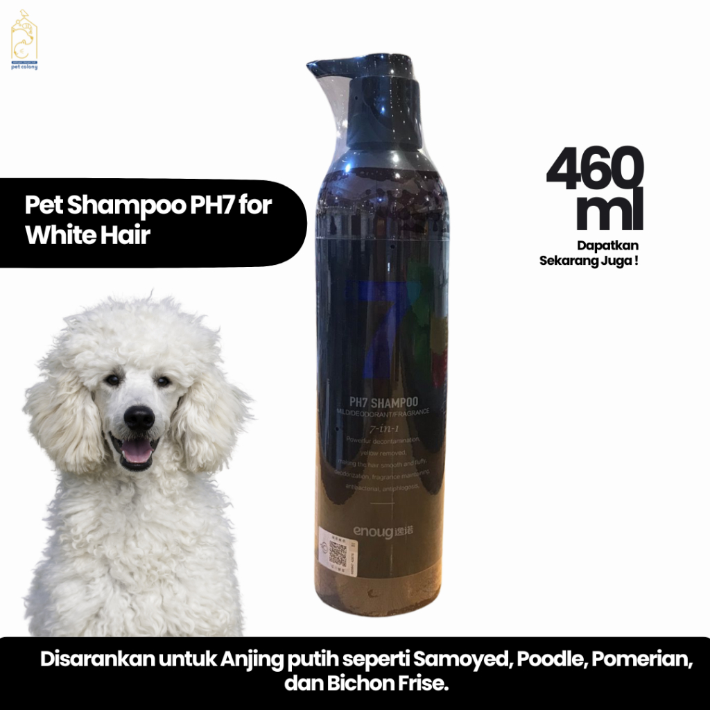 Pet Shampoo PH7 for White Hair 460ml Professional Shampoo