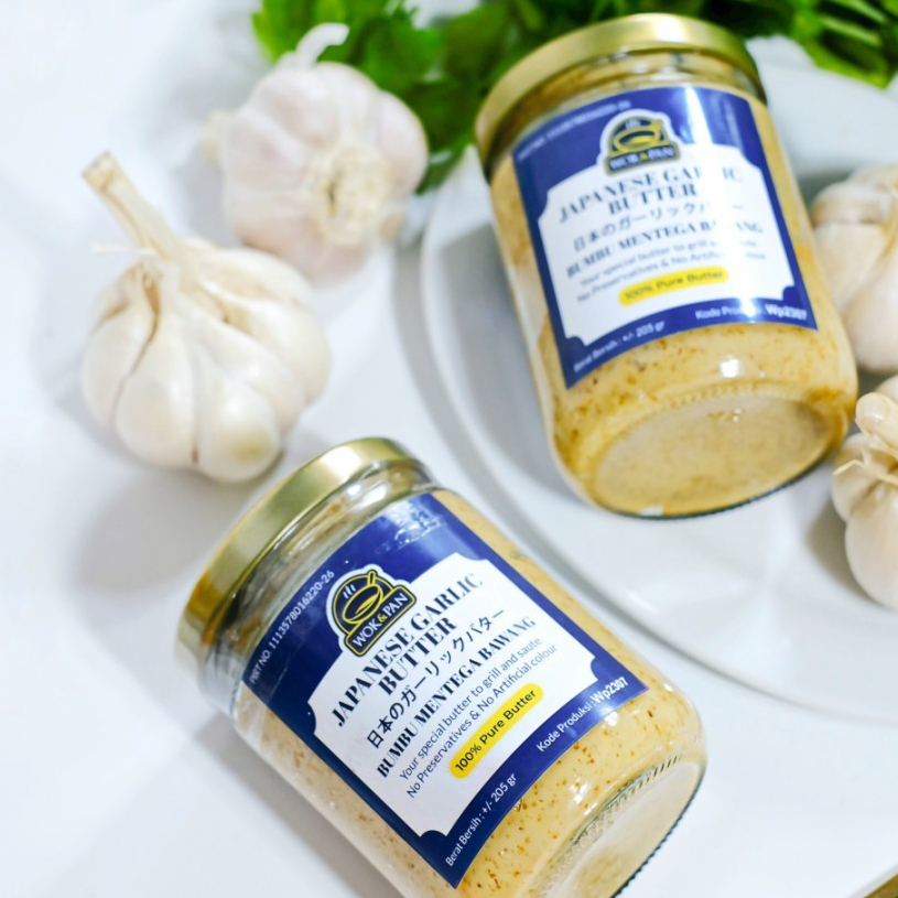

BUMBU MENTEGA BAWANG PUTIH JAPANESE GARLIC BUTTER untuk memasak, menumis dan memanggang bahan berkualitas tinggi