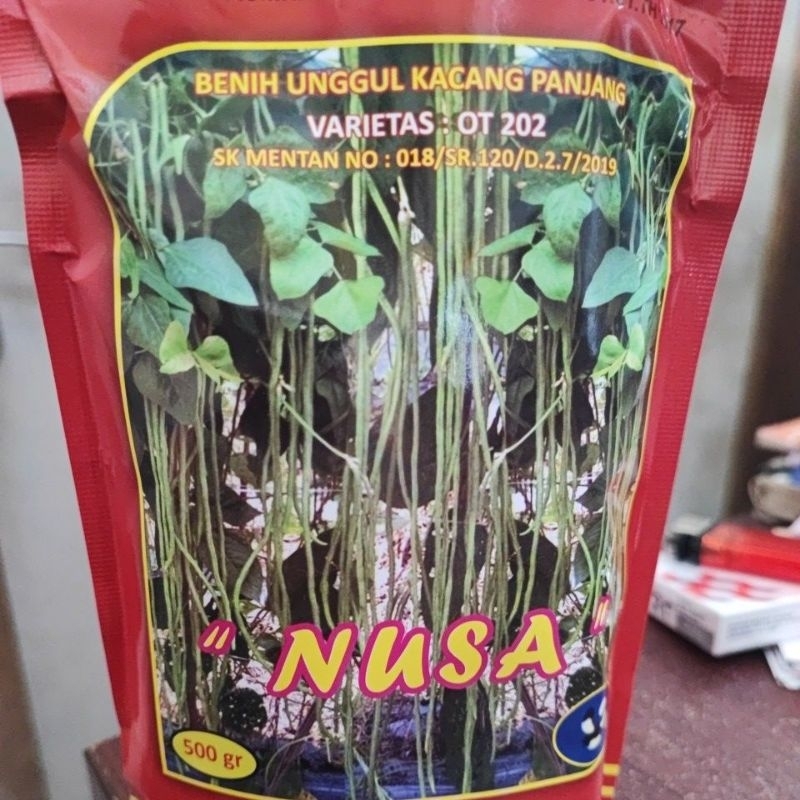 Benih kacang panjang NUSA 500 gram/buntut merah