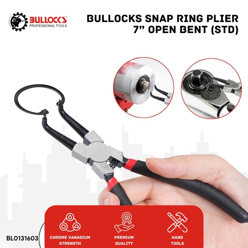 BULLOCKS Tang Ring Snap 7 Inch & 9 Inch - Tang Penjepit Bengkok Buka 32-80 mm