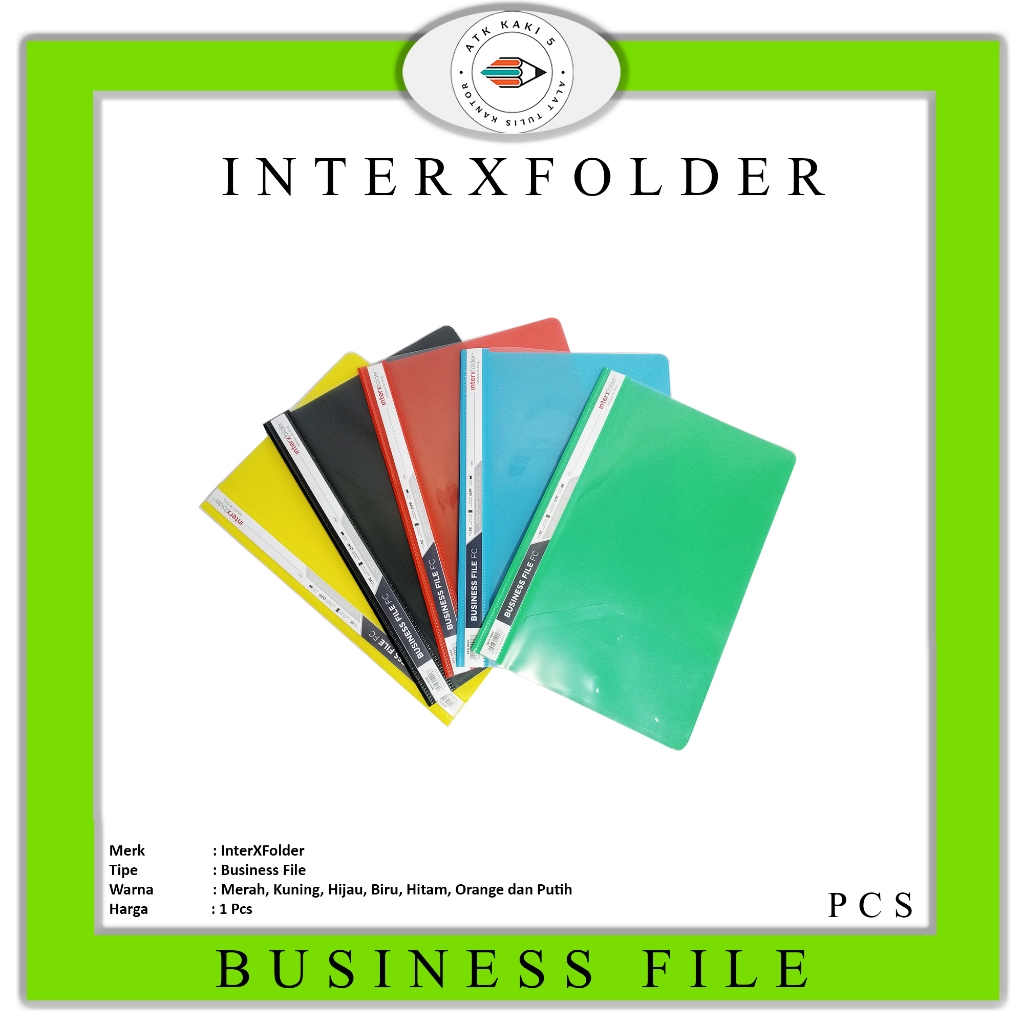 

INTERXFOLDER - Business File Map Plastik Ukuran F4 Warna - Pcs