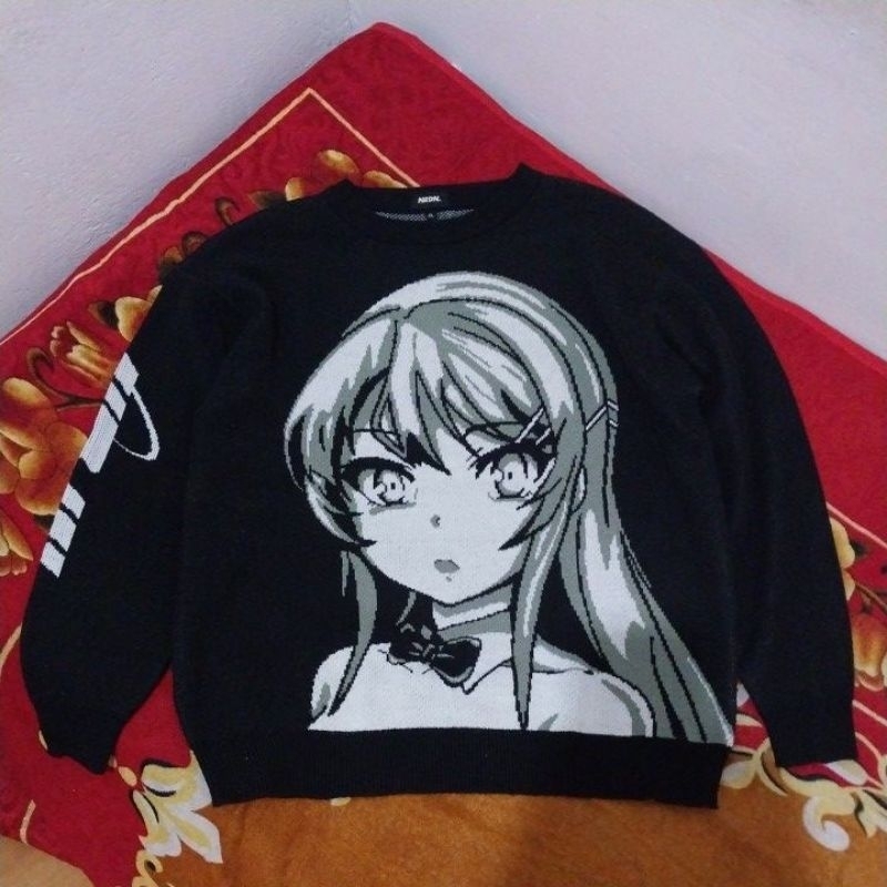 Sweater CREW KNIT Anime Sakurajima