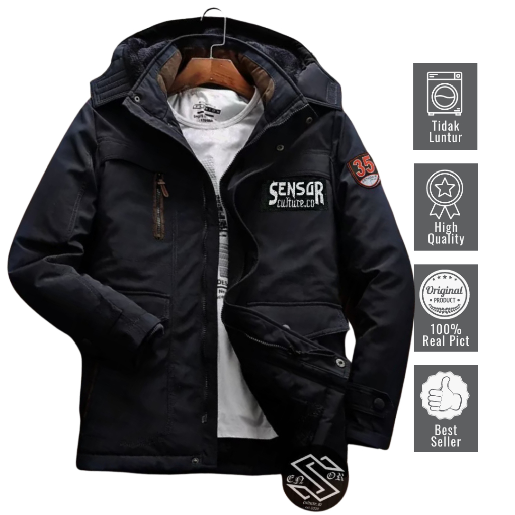Jaket Pria Parka King's Original Sensor - Jaket Canvas Premium - Jaket Musim Dingin Korean Style